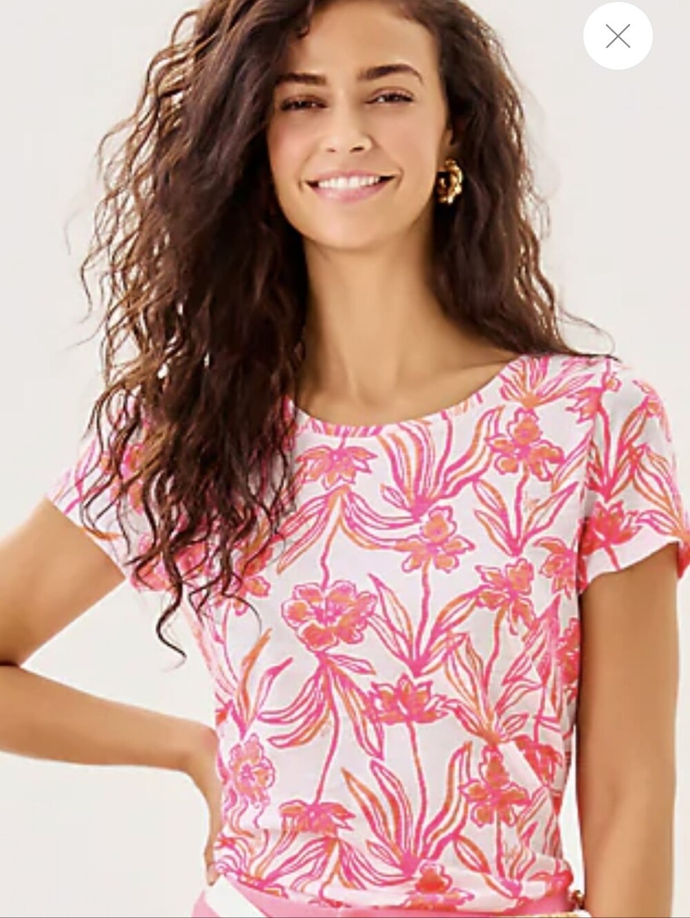 Lilly Pulitzer Etta Lovely Long Stems Top